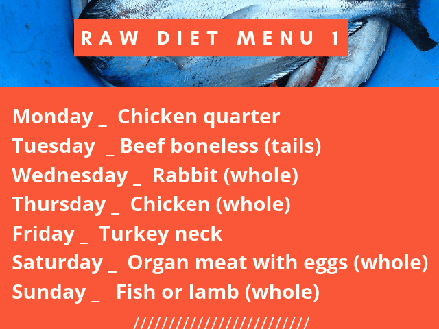 Great Dane Raw Diet Menu