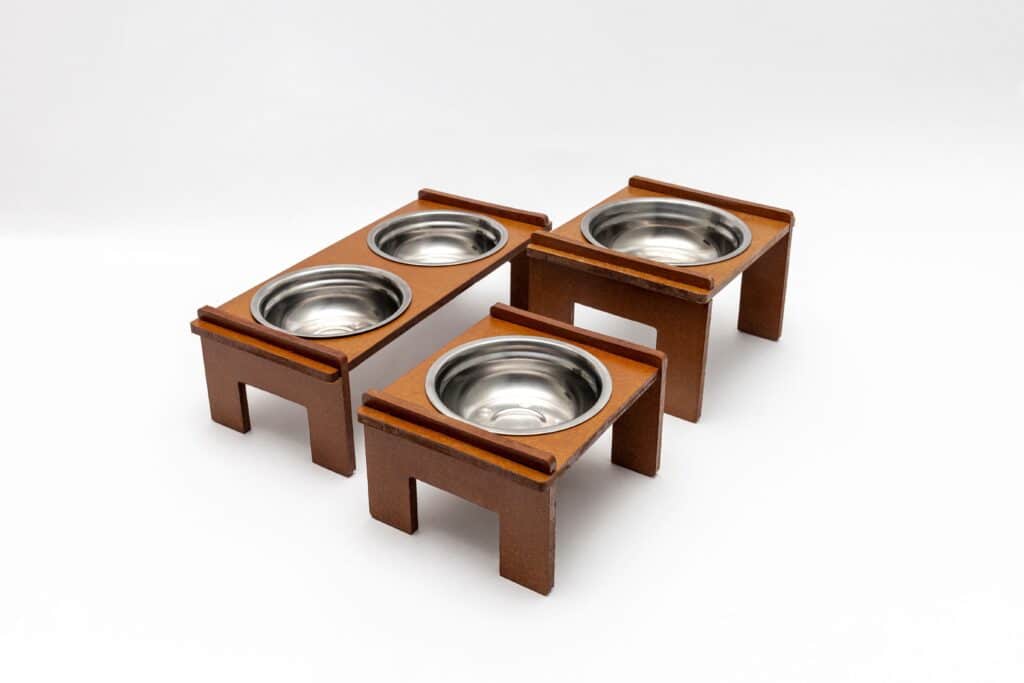 Wooden Elevated Dog Food Bowls For Great Danes